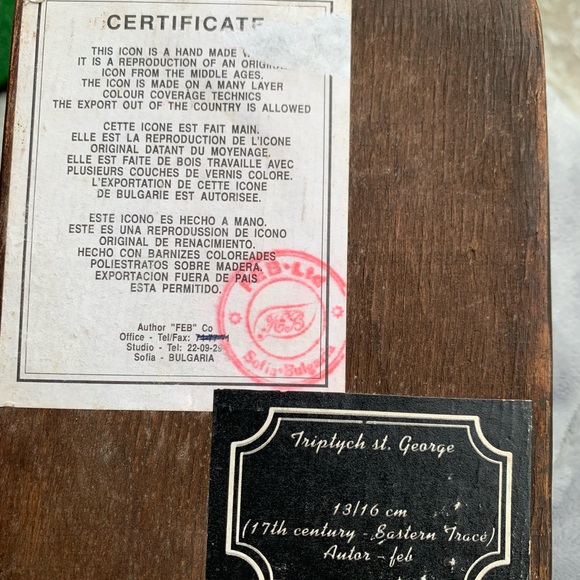 Handmade Triptych Icon - Picture 2 of 2